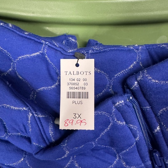 Talbots Blue Patterned Sweatshirt - Picture 2 of 9